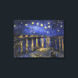 Vincent Van Gogh Starry Night Over The Rhone Canvas Print<br><div class="desc">Vincent Van Gogh Starry Night Over the Rhone Starry Night Over the Rhone (September 1888) is one of Vincent van Gogh's paintings of Arles at night time in Arles. It was painted at a spot on the bank of the Rhone River that was only a one or two-minute walk from...</div>