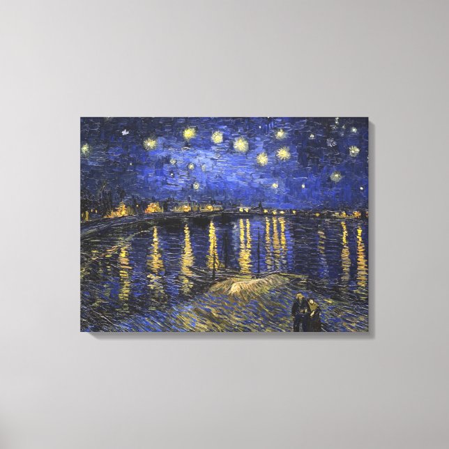 Vincent Van Gogh Starry Night Over The Rhone Canvas Print (Front)