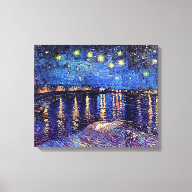 Vincent Van Gogh - Starry Night Over The Rhone Canvas Print (Front)