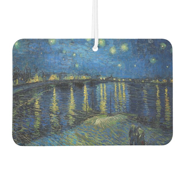 Vincent van Gogh - Starry Night Over the Rhone Car Air Freshener (Front)