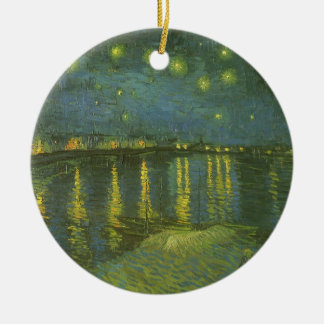 Vincent van Gogh - Starry Night Over the Rhone Ceramic Tree Decoration
