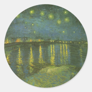 Vincent van Gogh - Starry Night Over the Rhone Classic Round Sticker