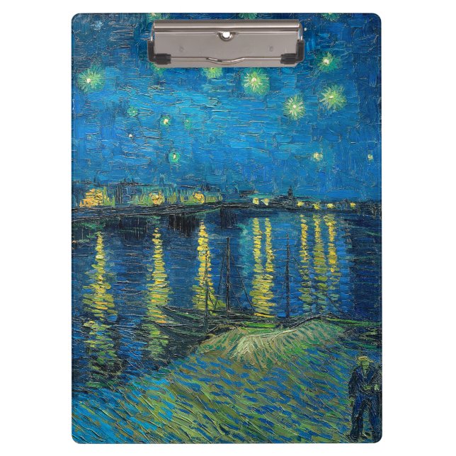 Vincent Van Gogh Starry Night Over the Rhone Clipboard (Front)