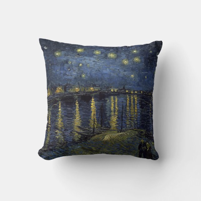 Vincent van Gogh Starry Night over the Rhone Cushion (Front)