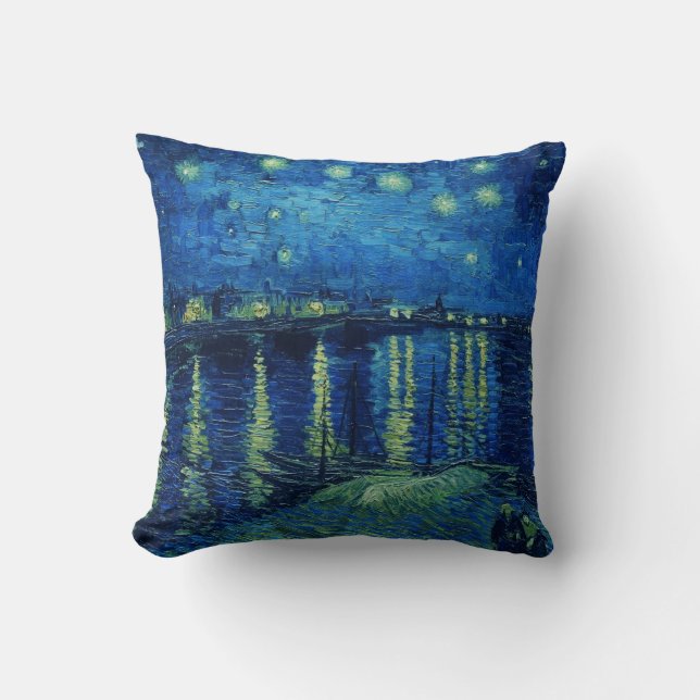 Vincent Van Gogh - Starry Night over the Rhone Cushion (Front)