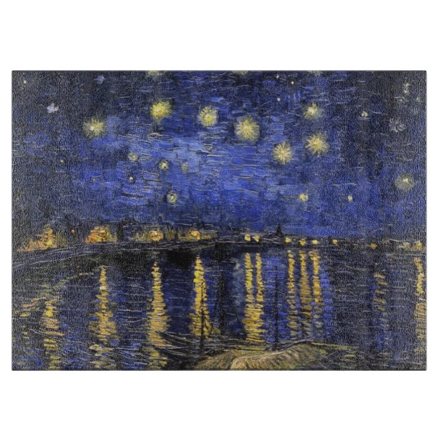Vincent Van Gogh Starry Night Over The Rhone Cutting Board (Front)