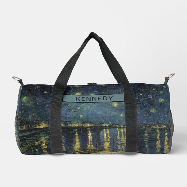 Vincent van Gogh | Starry Night Over the Rhone Duffle Bag (Front)