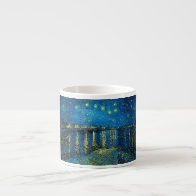 Vincent Van Gogh Starry Night Over the Rhone Espresso Cup (Front)