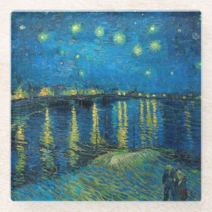 Vincent Van Gogh Starry Night Over the Rhone Glass Coaster