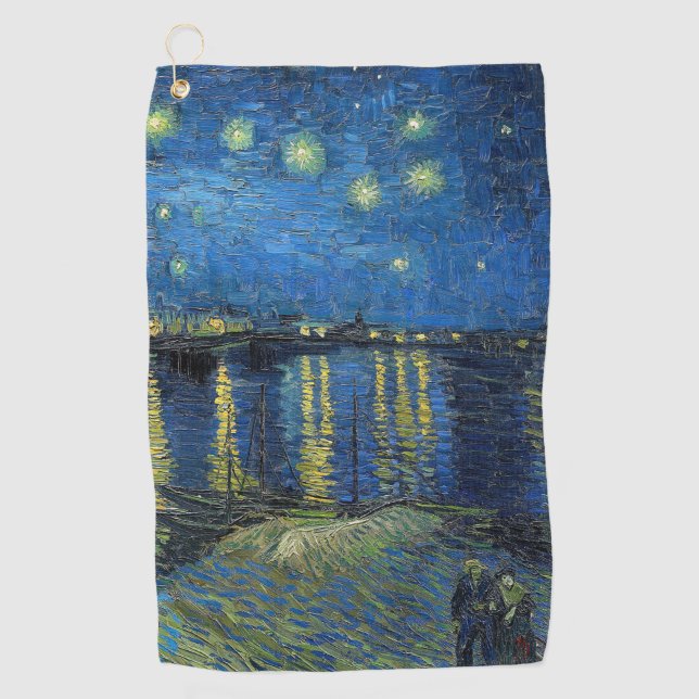 Vincent van Gogh - Starry Night Over the Rhone Golf Towel (Front)