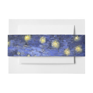 Vincent Van Gogh Starry Night Over The Rhone Invitation Belly Band