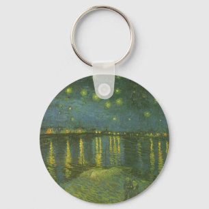 Vincent van Gogh - Starry Night Over the Rhone Key Ring