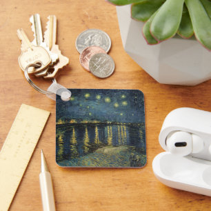 Vincent van Gogh Starry Night Over the Rhone Key Ring