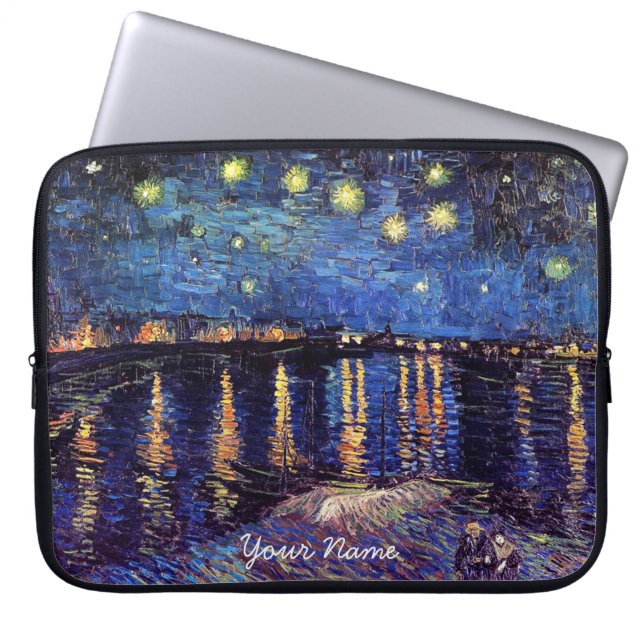Vincent van Gogh, Starry Night over the Rhone Laptop Sleeve (Front)