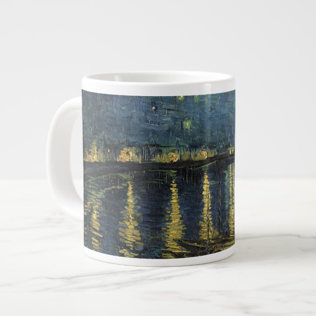 Vincent van Gogh | Starry Night Over the Rhone Large Coffee Mug (Front Left)