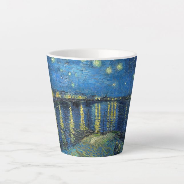 Vincent van Gogh  Starry Night Over the Rhone Latte Mug (Front)