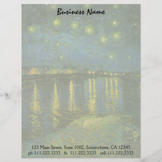 Vincent van Gogh - Starry Night Over the Rhone Letterhead
