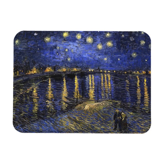 Vincent Van Gogh Starry Night Over The Rhone Magnet (Horizontal)