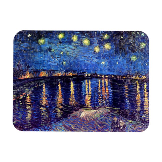 Vincent Van Gogh - Starry Night Over The Rhone Magnet (Horizontal)