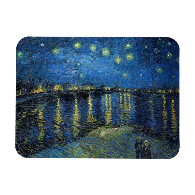 Vincent van Gogh - Starry Night Over the Rhone Magnet (Horizontal)