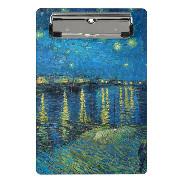 Vincent Van Gogh Starry Night Over the Rhone Mini Clipboard (Front)