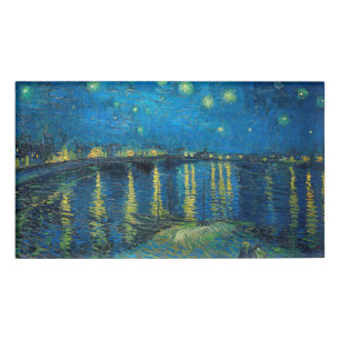 Vincent Van Gogh Starry Night Over the Rhone Name Tag