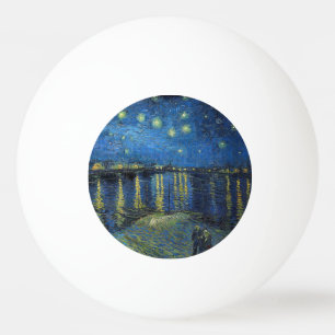 Vincent van Gogh - Starry Night Over the Rhone Ping Pong Ball