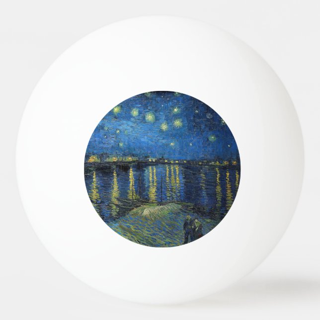 Vincent van Gogh - Starry Night Over the Rhone Ping Pong Ball (Front)