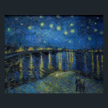 Vincent van Gogh - Starry Night Over the Rhone Poster<br><div class="desc">Starry Night Over the Rhone / Nuit etoilee sur le Rhone - Vincent van Gogh,  Oil on Canvas,  1888,  Arles</div>