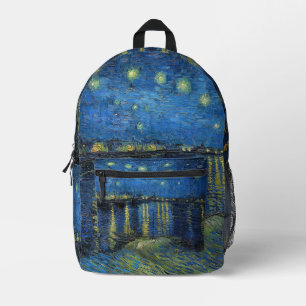 Vincent van Gogh - Starry Night Over the Rhone Printed Backpack