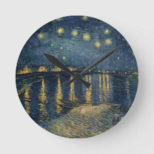Vincent van Gogh   Starry Night Over the Rhone Round Clock