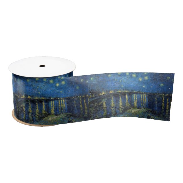 Vincent van Gogh - Starry Night Over the Rhone Satin Ribbon (Spool)