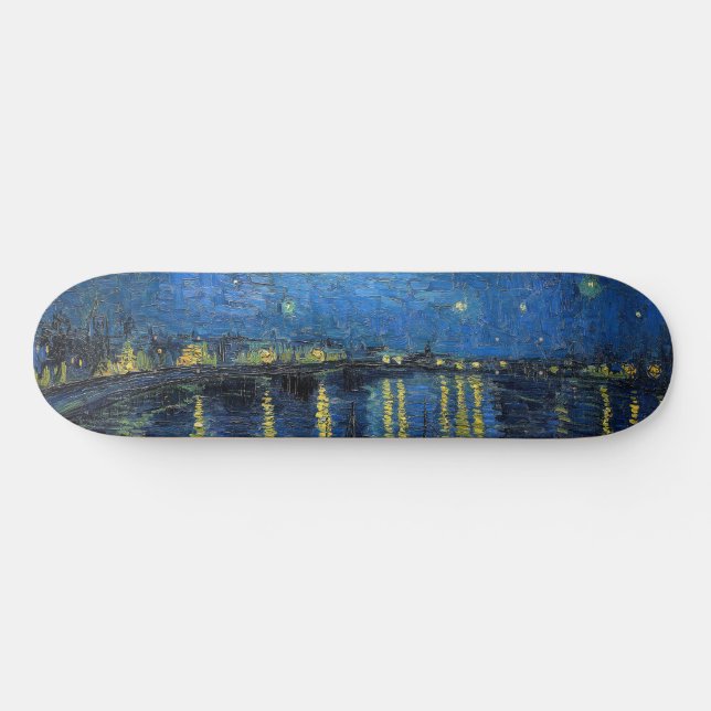 Vincent van Gogh - Starry Night Over the Rhone Skateboard (Horz)