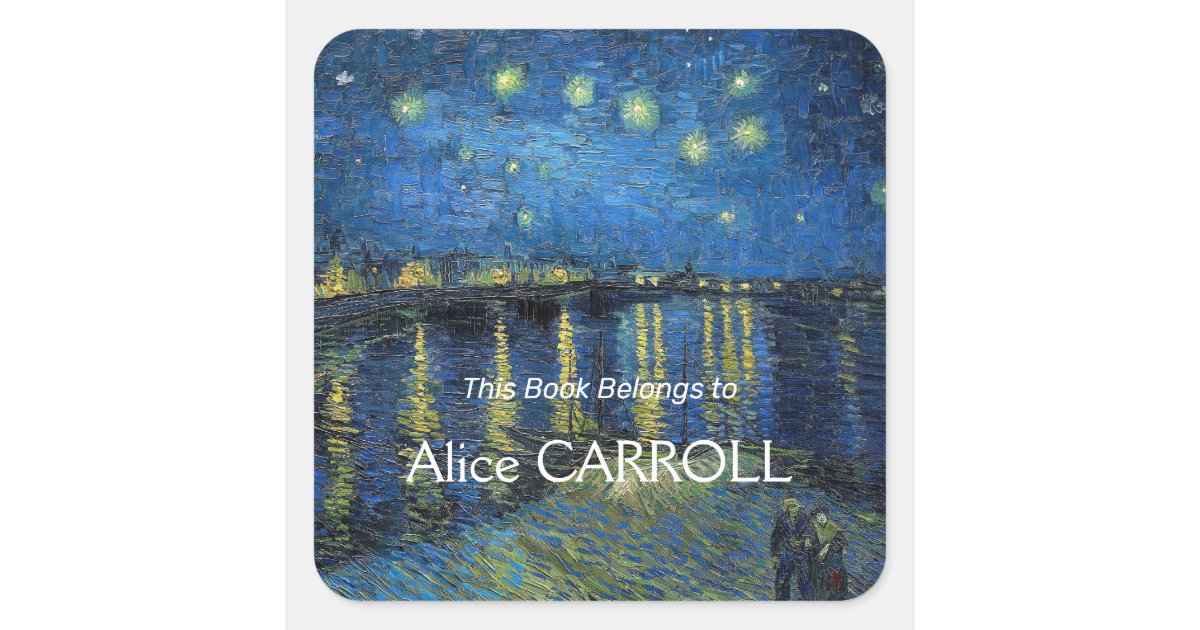 Vincent van Gogh - Starry Night Over the Rhone Square Sticker | Zazzle