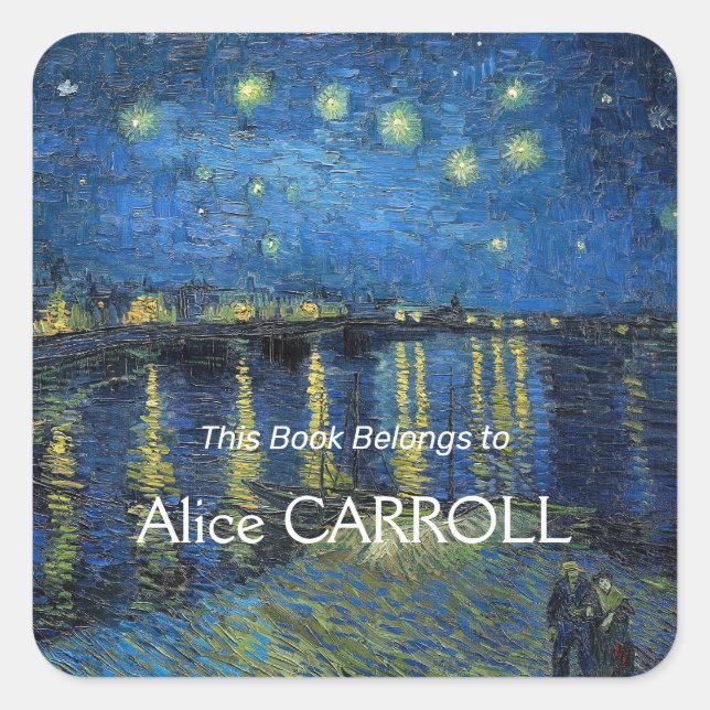 Vincent van Gogh - Starry Night Over the Rhone Square Sticker (Front)