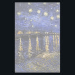 Vincent Van Gogh Starry Night Over The Rhone Stationery<br><div class="desc">Vincent Van Gogh Starry Night Over the Rhone Starry Night Over the Rhone (September 1888) is one of Vincent van Gogh's paintings of Arles at night time in Arles. It was painted at a spot on the bank of the Rhone River that was only a one or two-minute walk from...</div>