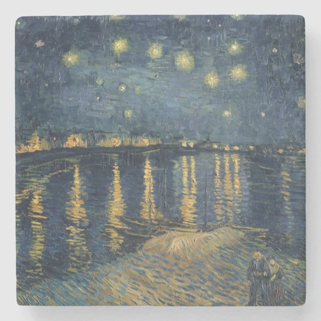 Vincent van Gogh | Starry Night Over the Rhone Stone Coaster (Front)