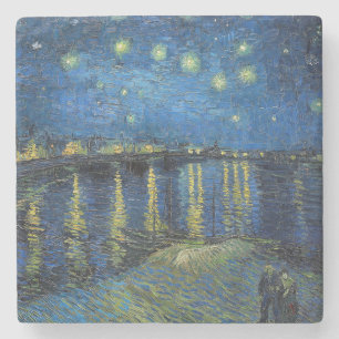 Vincent van Gogh - Starry Night Over the Rhone Stone Coaster