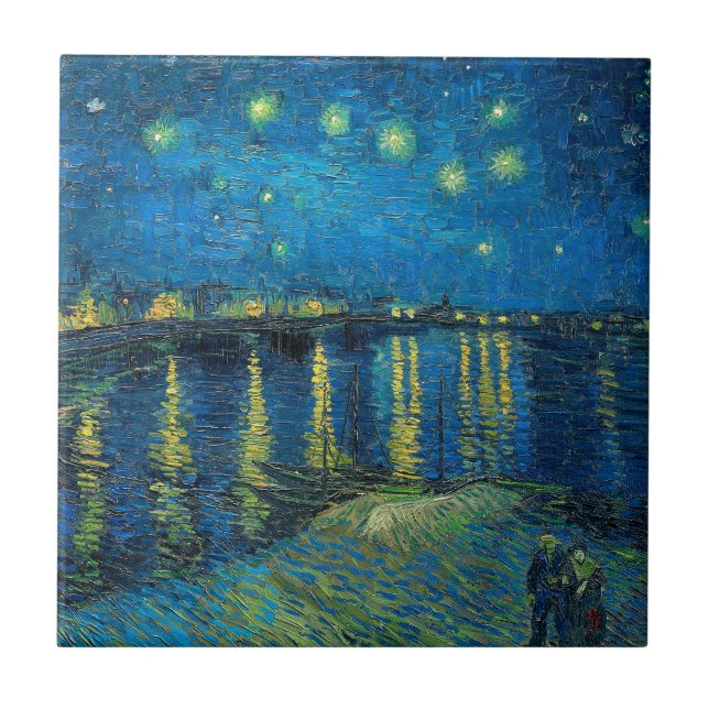 Vincent Van Gogh Starry Night Over the Rhone Tile (Front)