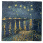 Vincent van Gogh | Starry Night Over the Rhone Tile<br><div class="desc">Image Collection Number:  XIR60960  The Starry Night,  1888 (oil on canvas). Gogh,  Vincent van (1853-90) oil on canvas. Musee d'Orsay,  Paris,  France Giraudon.  1888</div>