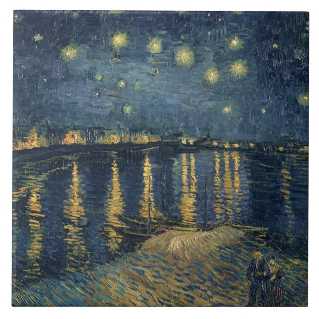 Vincent van Gogh | Starry Night Over the Rhone Tile (Front)
