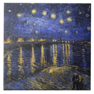 Vincent Van Gogh Starry Night Over The Rhone Tile