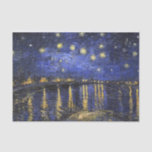 Vincent Van Gogh Starry Night Over The Rhone Tissue Paper<br><div class="desc">Vincent Van Gogh Starry Night Over the Rhone Starry Night Over the Rhone (September 1888) is one of Vincent van Gogh's paintings of Arles at night time in Arles. It was painted at a spot on the bank of the Rhone River that was only a one or two-minute walk from...</div>