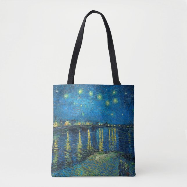 Vincent Van Gogh Starry Night Over the Rhone Tote Bag (Front)