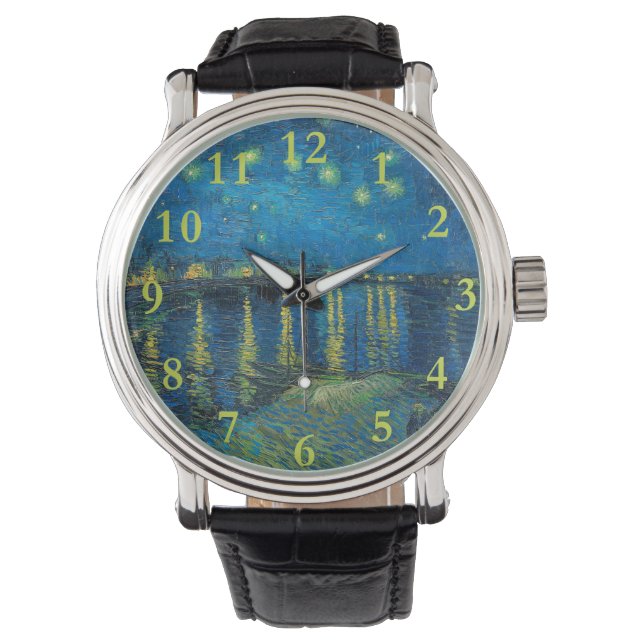 Vincent Van Gogh Starry Night Over the Rhone Watch (Front)