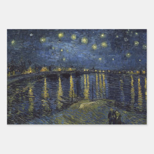 Vincent van Gogh Starry Night over the Rhone Wrapp Wrapping Paper Sheet
