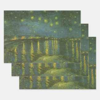 Vincent van Gogh - Starry Night Over the Rhone Wrapping Paper Sheet