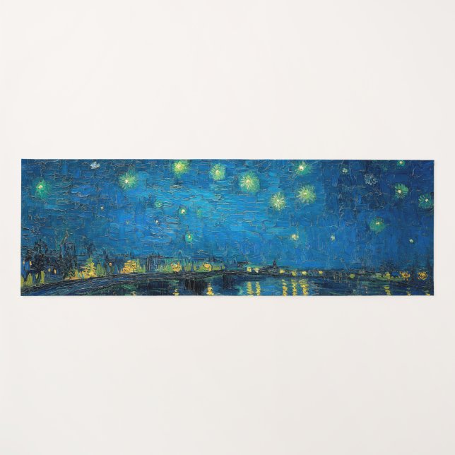 Vincent Van Gogh Starry Night Over the Rhone Yoga Mat (Front (Horizontal))