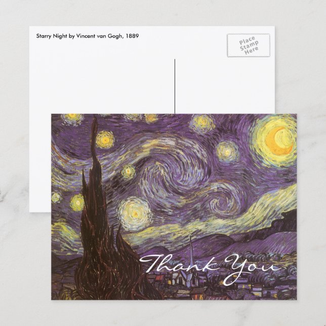 Vincent van Gogh - Starry Night Postcard (Front/Back)