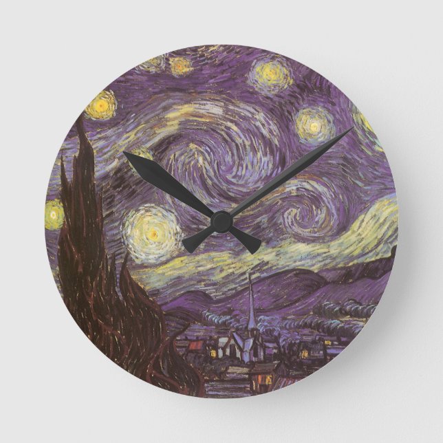 Vincent van Gogh - Starry Night Round Clock (Front)